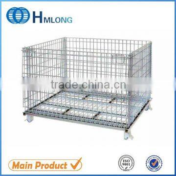 Industrial heavy duty folding stack galvanized zinc storage box