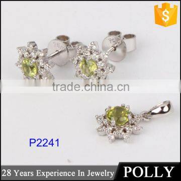 Guangzhou Jewelry Wholesale Small Gemstone Earrings Crytal Jewelry Set photo-2
