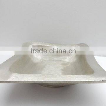 TABLEWARE FOOD SERVING BOWL SALAD SERVING WHITE METAL BOWL HIGH QUALITY MATTE FINISH FRUIT SERVING BOWL