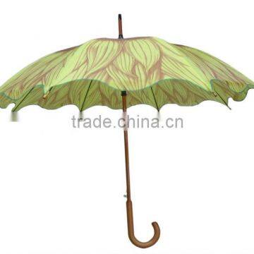 sun flower wood straight umbrella