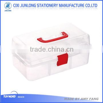 Clear plastic boxes with dividers