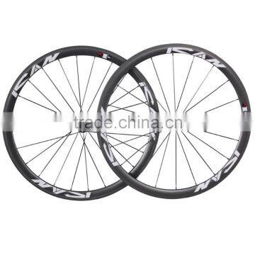 2016 Chinese 700C 38mm clincher 23mm width Basalt brake carbon fiber road bicycle wheels