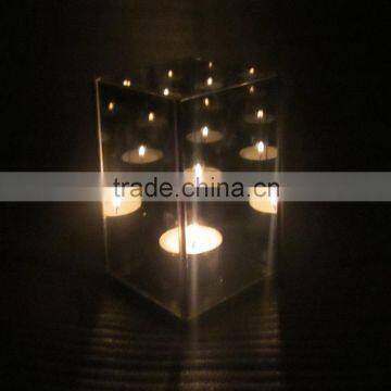 wholesale factory directly square glass candle holder