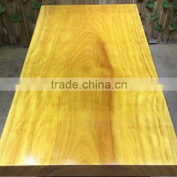 2016 Fashion Africa Right-Angle Side Natural Yellow Rose Wood Dining Table Top