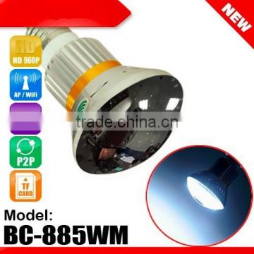 Wifi mirror bulb camera with 5W White LED Light