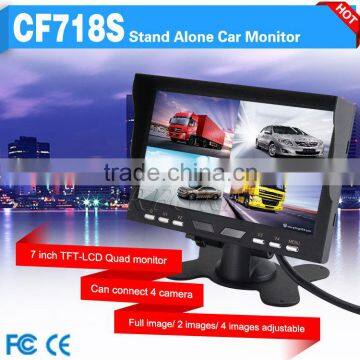 7 inch car quad monitor with 4 video input