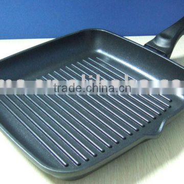 28cm Die Cast Aluminium Grill Pan with One Mouth and Ceramic Coating