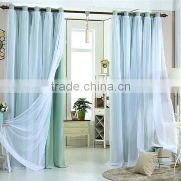 Living Room Curtains Polyester Blackout Woven Stripe Fabric photo-4