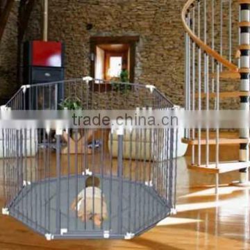 hexagon metal baby playpen with opening door