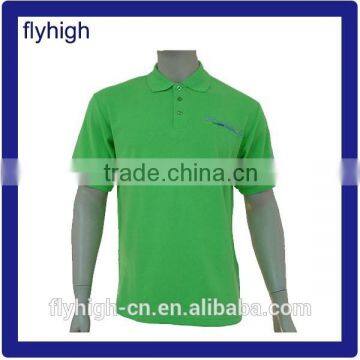 Men's 100% cotton neon green color polo shirt