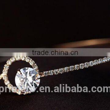 White Gold Plated AAA+ Cubic Zircon CZ Diamond Bangles Bracelets For Women Jewelry photo-4