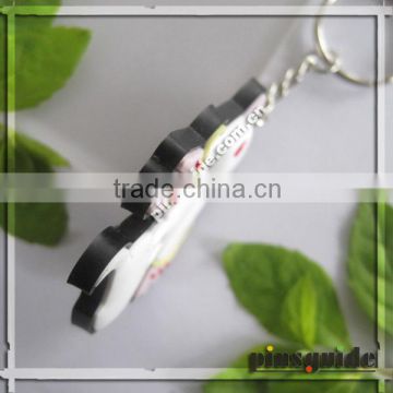 Supplier Eco-friendly Customized Design PVC Snowman Keychain For Christmas Gift