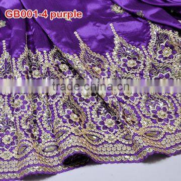 purple African ladies embroidery george, 2015 new george wrapper fabric for GB001-4