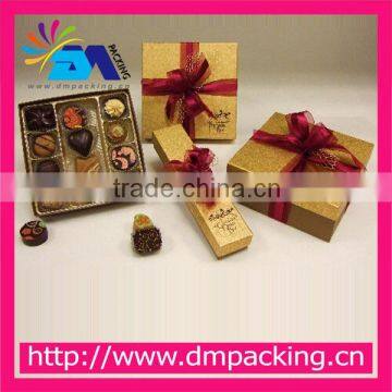 Custom new gift packaging chocolate box with ribbon