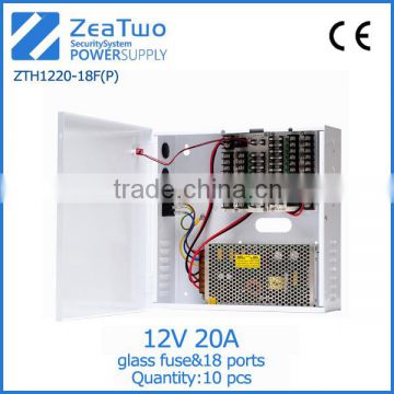 New products cctv power box 18 channel 240w 12v 20a modular power supply