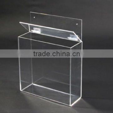 2012 hot sale acrylic storage or display box in simple design with lid