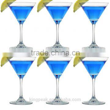 2015 Best Selling Martini Cocktail Crystal Glasses/7oz beautiful Martini cocktail glasses with gift box best christmas gift