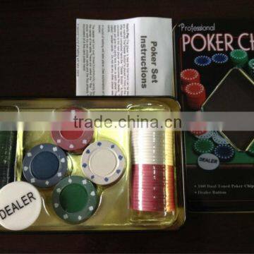 Poker Chips in Tin Box /Window Box/ Aluminum Box