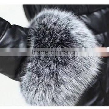 dyed color or natural color real fox fur cuff for jacket