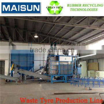 Powder desulfurization equipment for waste tyre/used tires recycling production line