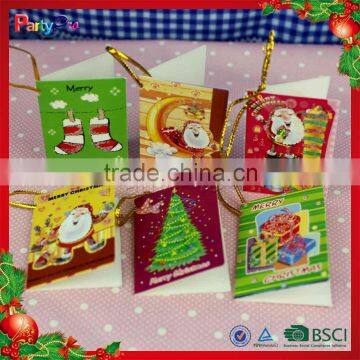 Partypro 2015 New Product Small Colorful Paper Christmas Greeting Card