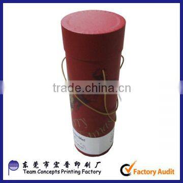 high quality round cardboard tube wine box