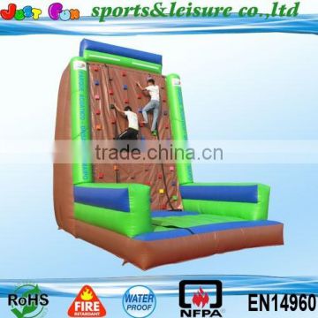 2015 giant inflatable climbing wall, CE certified inflatables climbing wall, inflatable wall for adult and kids