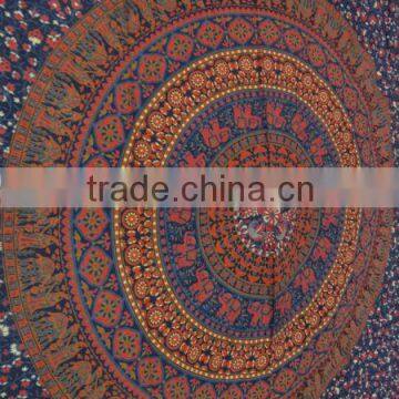 Blue Color Theme Mandala Art Tapestry