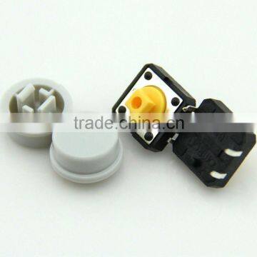 F0361 12*12*12mm tact switch /tactile switch/ mini touch button switch round cap grey