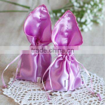 Fabric drawstring mini jewelry pouch bag