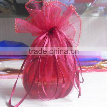 sheer gusseted organza bag,tulle gift pouch,wedding favor bag organza pouch,organza gift bag