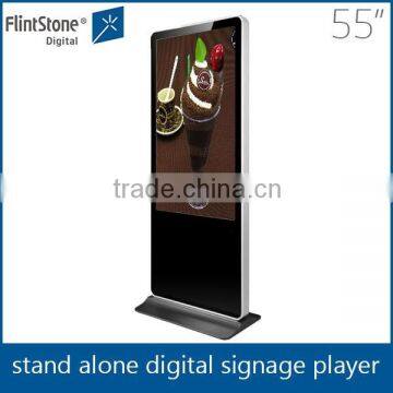 FlintStone 55 inch floor stand digital signage advertising display/floor stand digital signage player/floor stand lcd ad player