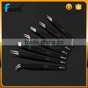 7pcs/set Metal Resists Corrosion Safe Anti-static Tweezers Maintenance Tools Value Packs Anti-static Anti-corrosion Hand Tools