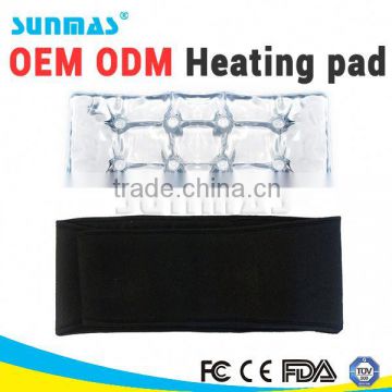 Sunmas OEM ODM Magic Reusable Heating pad FDA CE neck shoulder massage heating pad