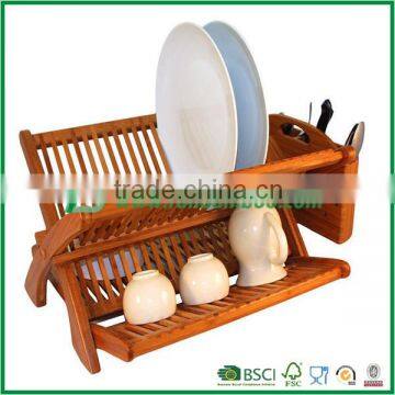 Full Bamboo Folding Dish Holder