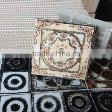 hot sales ceramic decoration polishd golden tacor 80*80mm 73X73MM TILES