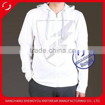 Custom long sleeve walf checks zip up men' shoodies & sweatshirts wholesale china