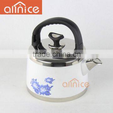 Customised Any Color Like White/purple New Design Color Painting 4L/5L Kettle With Flower Applique photo-3