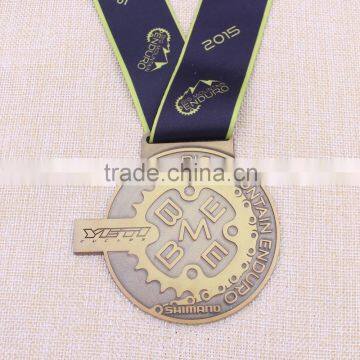 Promotion cheap olympic metal madal running medals with ribbon