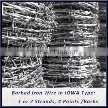 high tensile barbed wire/double strand barbed wire/used barb wire for sale                        
                                                Quality Choice