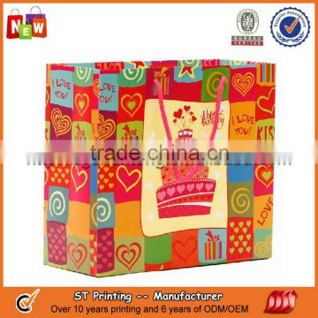 2014 wholesale paper party bags with handle