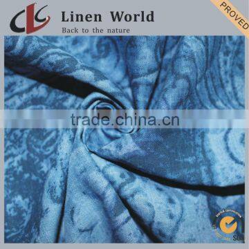 3001 55/45 Linen Cotton Printed Woven Fabric