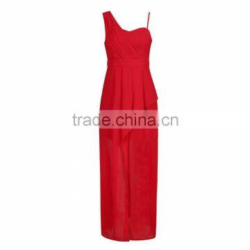 Guangzhou Wholesale One Shoulder Sexy Evening Dress In Stock