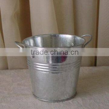 decorative metal bucket with ears