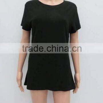 Lady's Big Size Stretched O-neck Tee