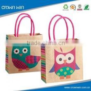 Fashion Recycled Manual Gift Paper Bag With Handles