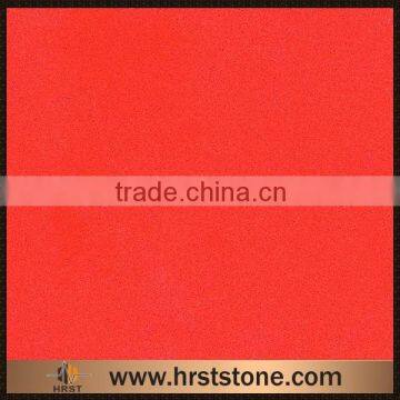 Man made dark orange quartz slabs hot sale