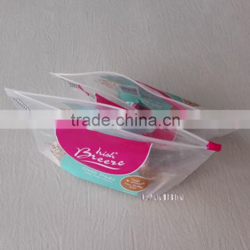 Produce self-sealing packaging zip bag for cotton pads cosmetics