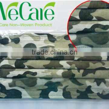 disposable SBPP 3 ply camouflage army face mask