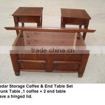 Cedar Trunk Coffee table and End table Set